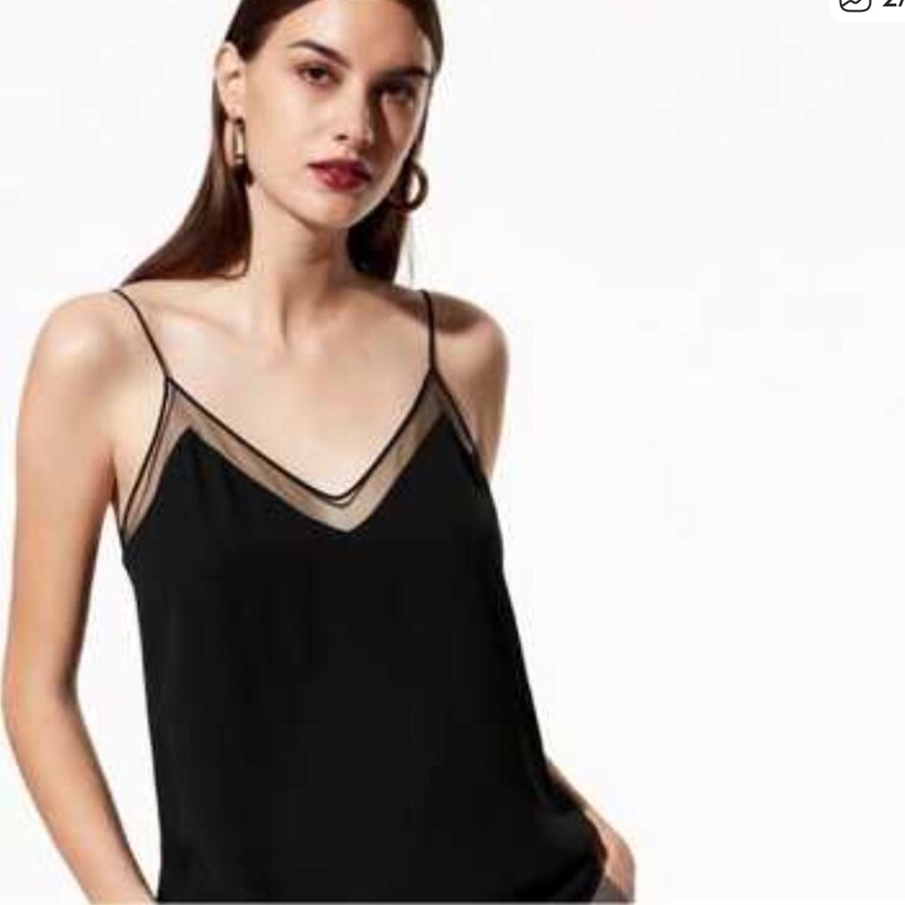 Aritzia Babaton Black Cami Blouse
